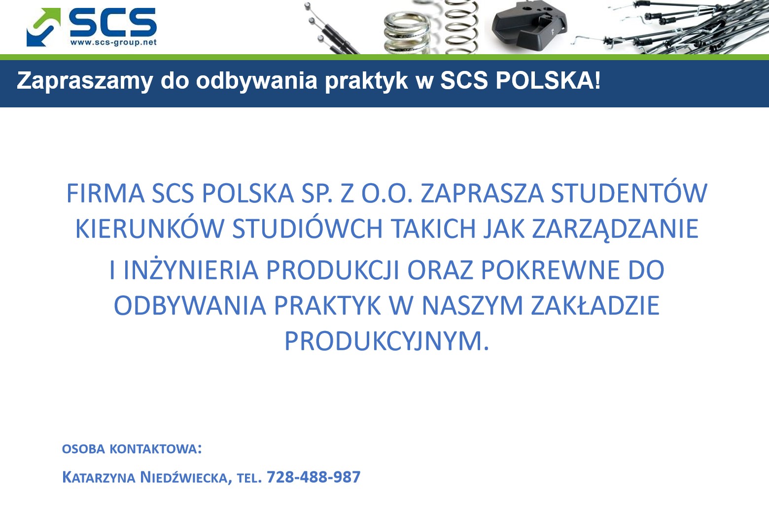 Praktyki w SCS